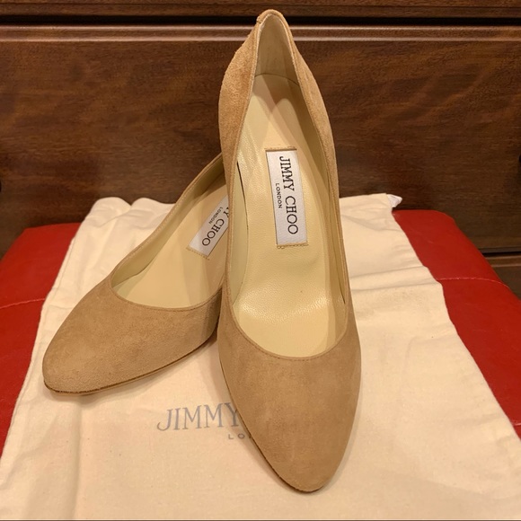 SOLD. JIMMY CHOO Irena suede 65mm round toe pump. - Picture 3 of 8